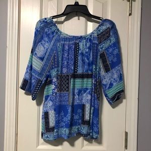 Cato blue top. Size L.